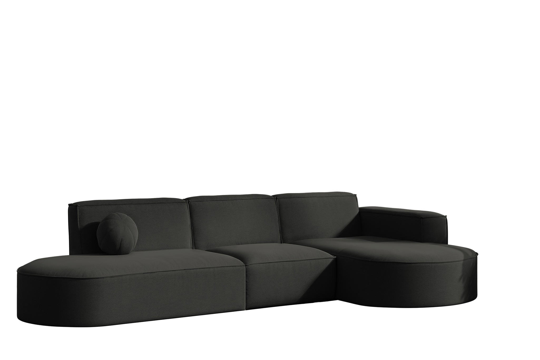 ECKSOFA Sunday - Anthrazit, Holzwerkstoff (296/78/165cm) - Fun Möbel