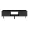 LOWBOARD Mirka, Schwarz, Push to Open System, Minimalistisch - Schwarz, Holzwerkstoff/Metall (130/47/35cm) - Dancan