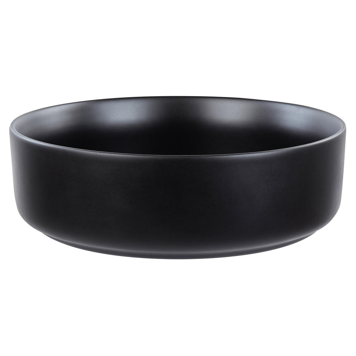 AUFSATZWASCHBECKEN Schwarz 36 cm Keramik Calig - Schwarz, Keramik (36/12/36cm) - Beliani