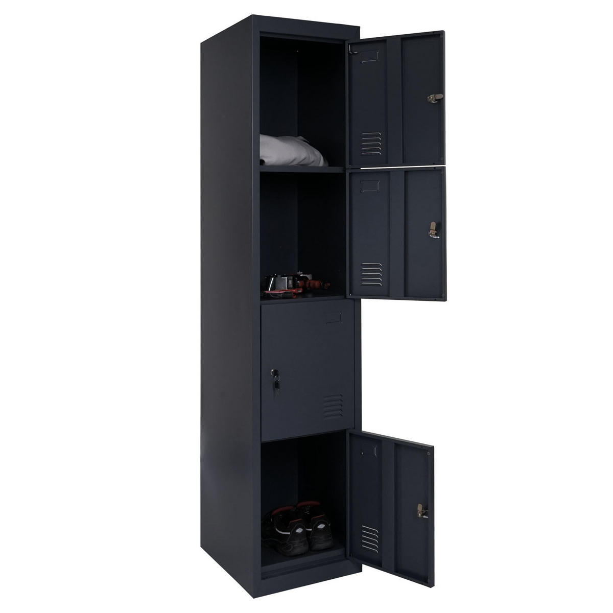 SCHLIESSFACH Anthrazit - Anthrazit, Metall (38/180/45cm) - MCW