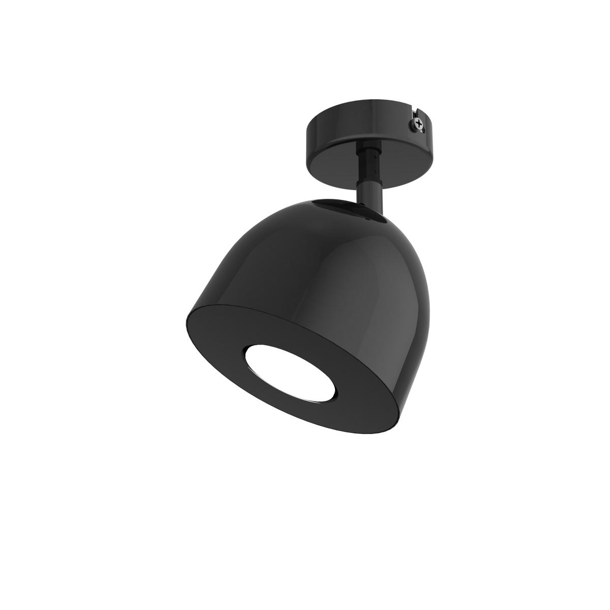 DECKENLEUCHTE - Schwarz Hochglanz, Metall (8/8/18cm) - Lumicom