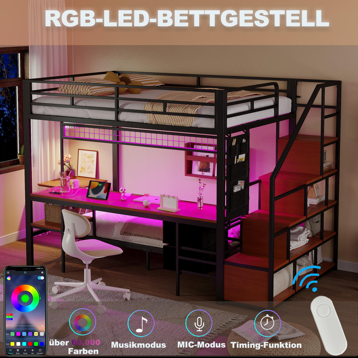 HOCHBETT Metall Schwarz - Schwarz, Holz/Metall - Raumix