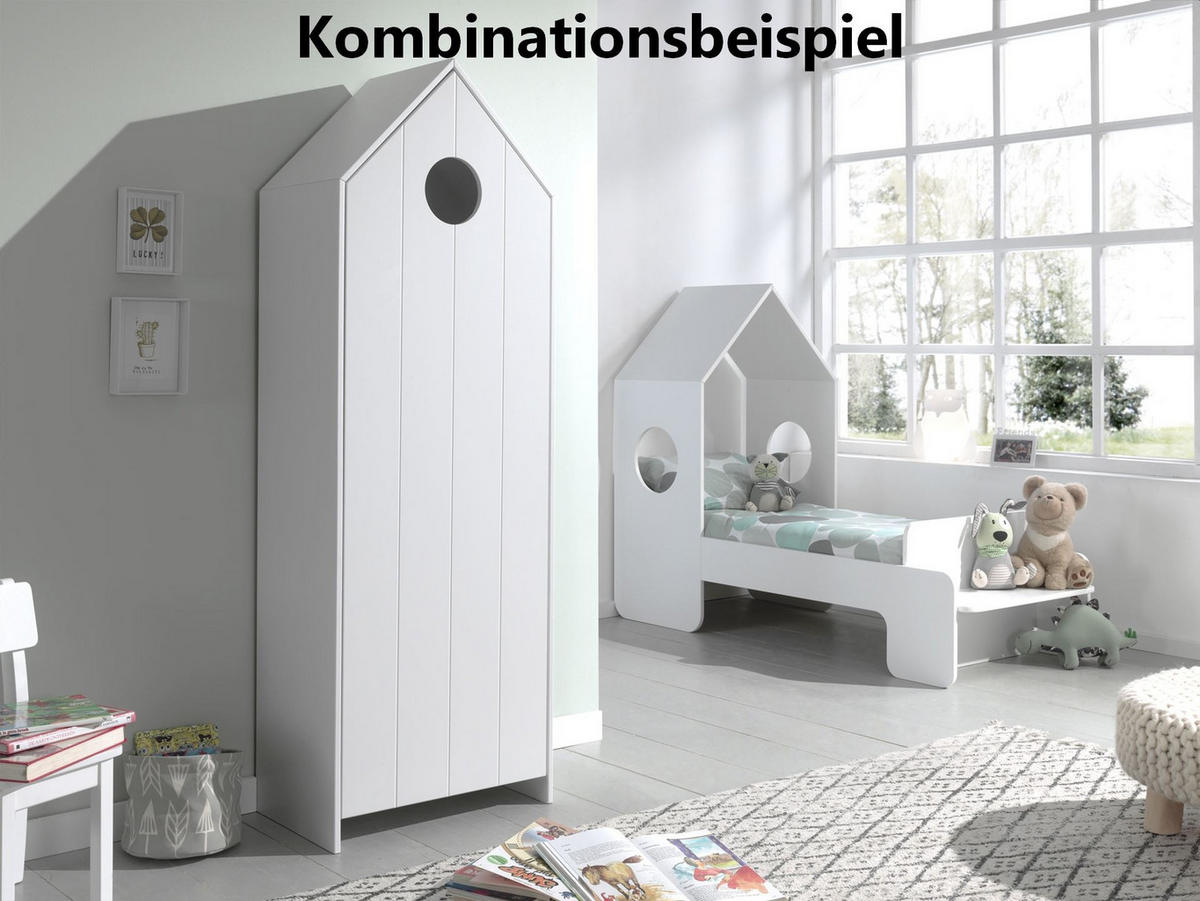 REGALSCHRANK Kania 58x37x171 MDF+Holzwerkstoff Weiß - Weiß, Holzwerkstoff (58/171/37cm) - 58aufmkessel