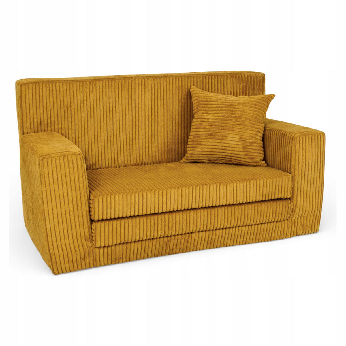 KINDERSOFA aus Kuschel-Cord in Honigfarben - Honig, Textil (83/47/43cm) - Fortisline