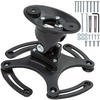 BEAMER-DECKENHALTERUNG Universal, Lochabstände 120 - 235 mm,schwarz - Schwarz, Metall (12/0.2/23.5cm) - tectake