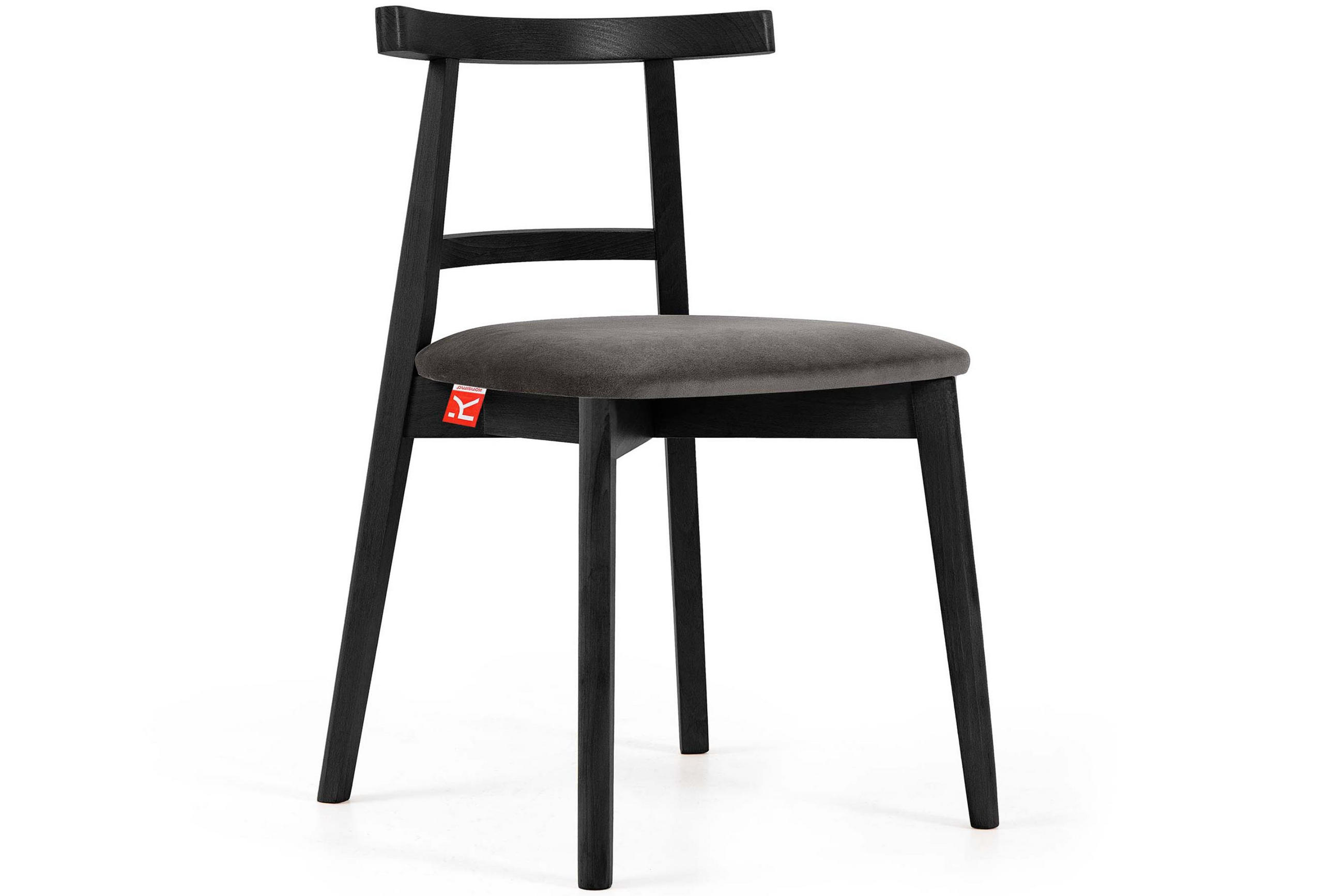 ESSTISCHSTÜHLE LILIO 2 St Vintage, Grau / schwarz - Schwarz/Grau, Holz/Textil (47/76/45cm) - KONSIMO®