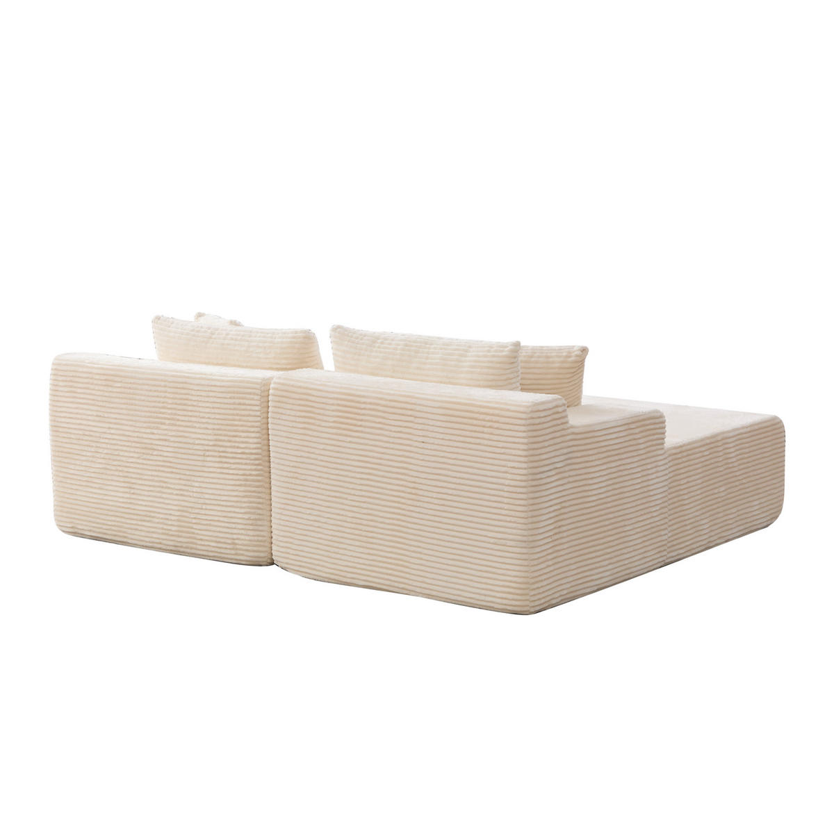 SOFAELEMENT 200/174/74.5 cm Beige mit 30D hochelastischem Schaumstoff und rutschfestem Boden - Beige, Textil (174/74.5/200cm) - Oxeza