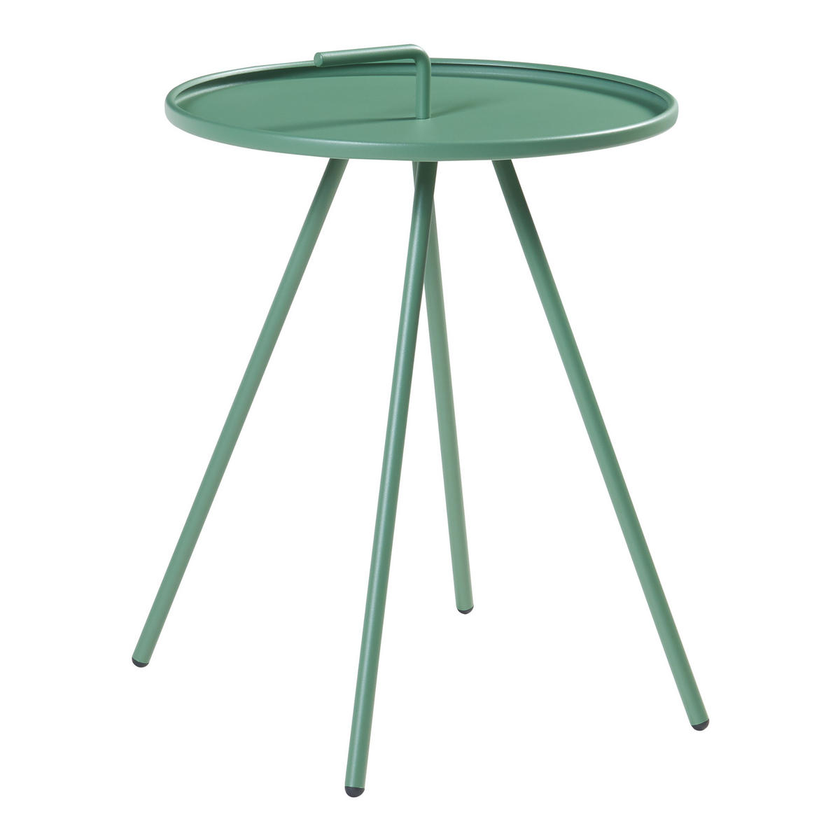 ZAHRADNÍ PŘÍDAVNÝ STOLEK Fosen - zelená barva, kov (42/42/55cm) - [en.casa]