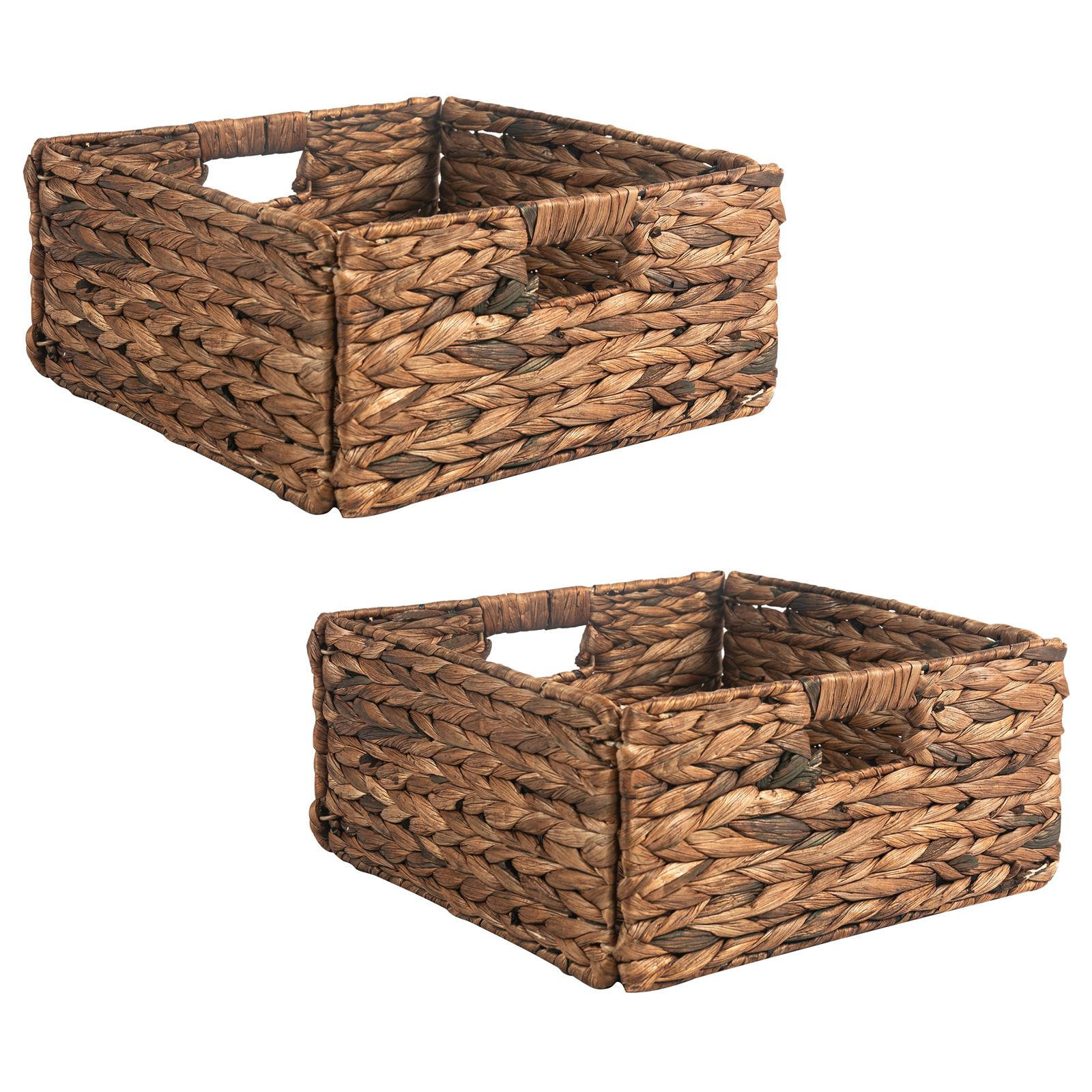 AUFBEWAHRUNGSKÖRBE LANZI 2ER-SET - Braun, Naturmaterialen (32/15/32cm) - IDIMEX