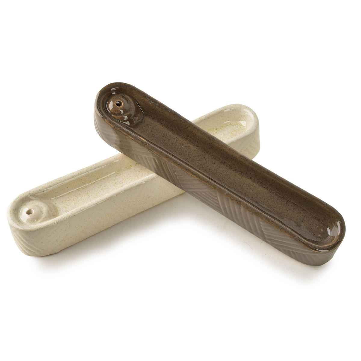 RÄUCHERSTÄBCHENHALTER 1 Stk Creme 20/4/3cm Keramik im Geschenkkarton - Creme, Keramik (4/5/20cm) - Mondex