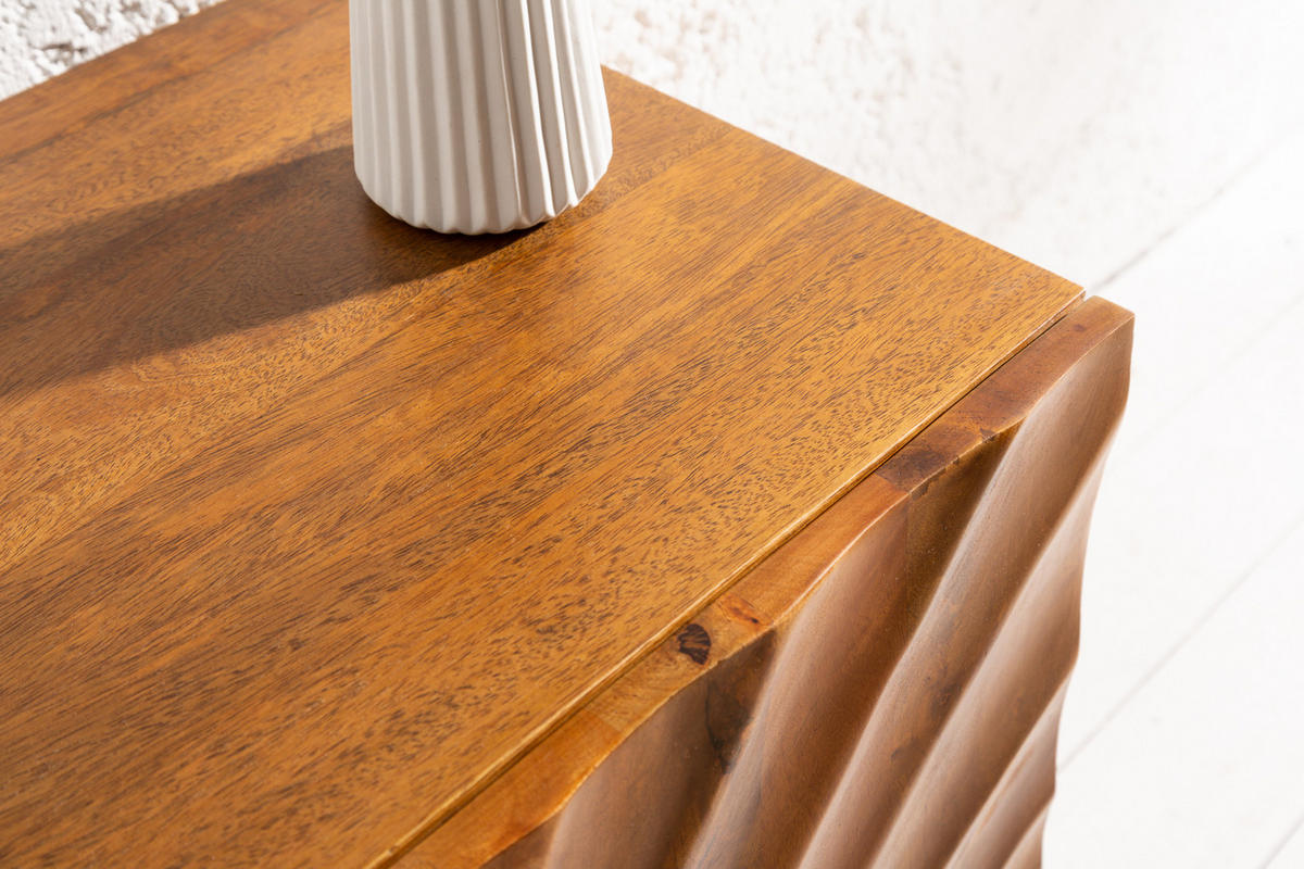 LOWBOARD SCORPION Mango Natur 160 cm - Schwarz/Naturfarben, Holz/Metall (160/65/40cm) - riess-ambiente