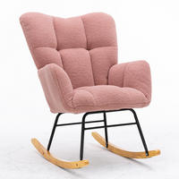 SCHAUKELSTUHL 89/70/95 cm Rosa Teddy - Rosa, Textil (70/95/80cm) - Oxeza
