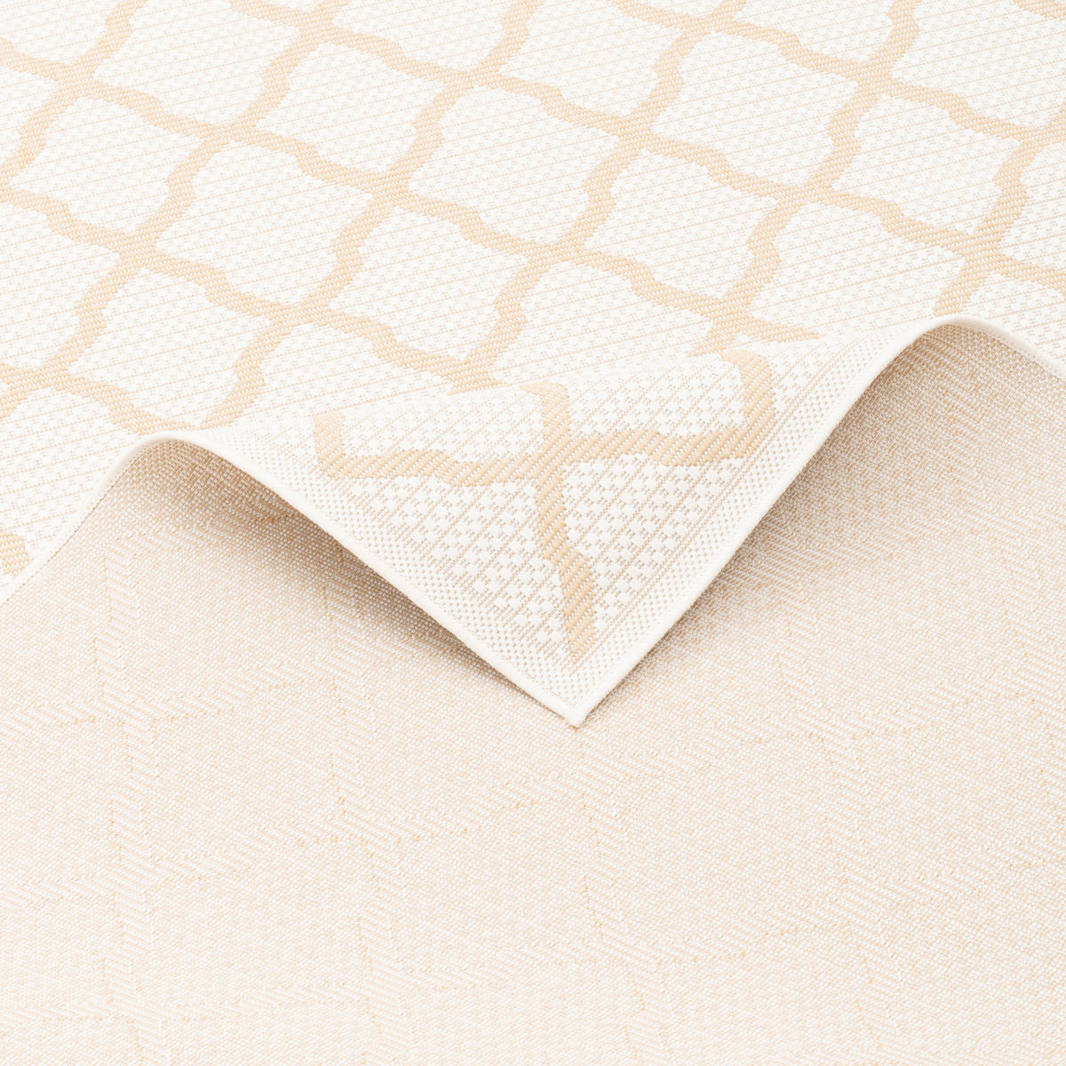 IN & OUTDOOR TEPPICH FLACHGEWEBE VALENCIA MODERN - Creme, Textil (80/150cm) - Pergamon