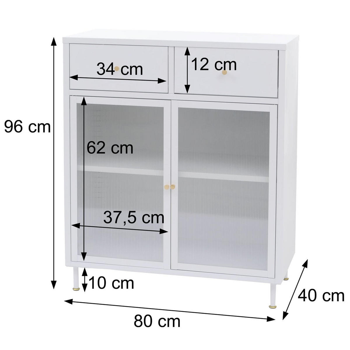 KOMODA Černá - černá, kov (80/96/40cm) - MCW