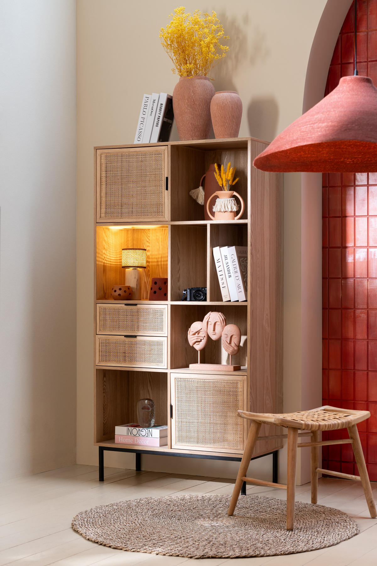 VASE KAI - Töpferei - Braun - L - 34,5 cm hoch - Braun, Keramik (34.5cm) - J-Line