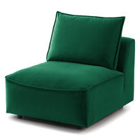 MODULSESSEL - Dunkelgrün, Holz/Textil (80/82/99cm) - home24