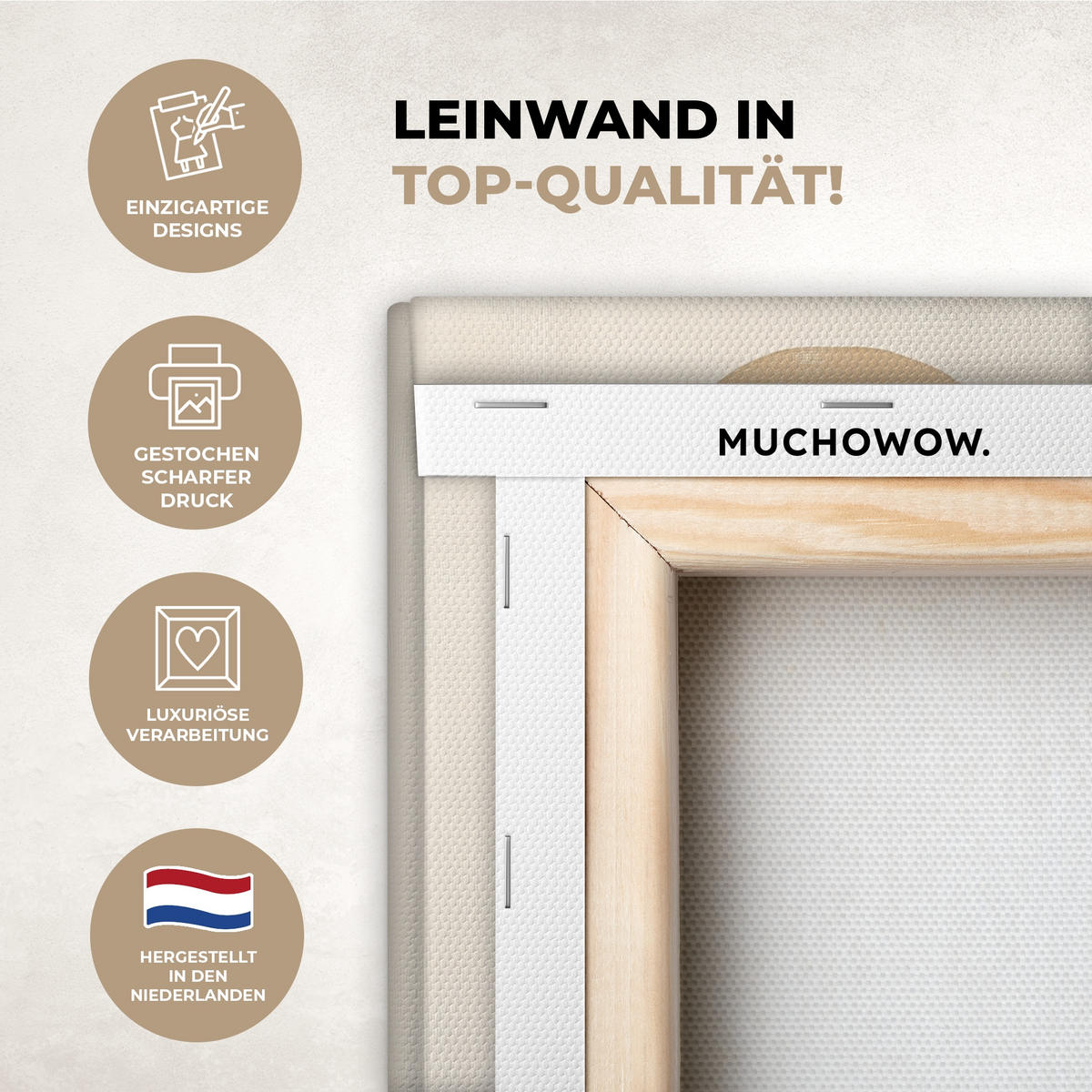 LEINWANDBILD Japandi - Wabi sabi - Beige 20x30 cm - Taupe, Textil (20/30cm) - MuchoWow