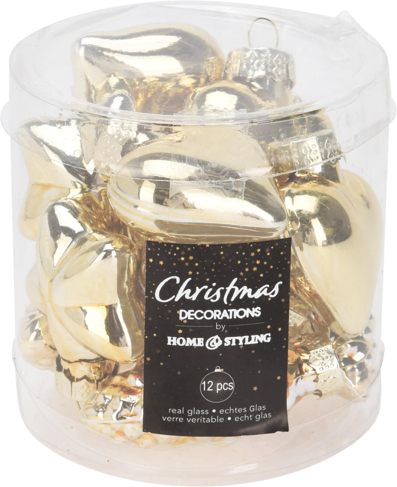 Mondex Christbaumkugel Gold 8.5x6x8.5 cm