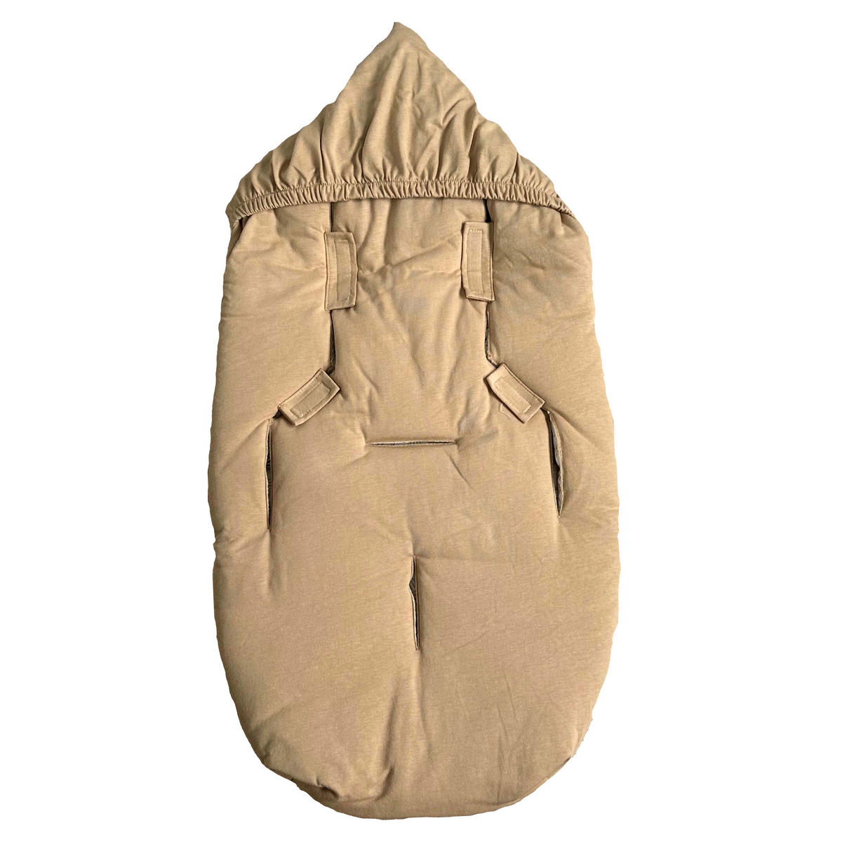 BABYSCHALENFUSSSACK Small Jersey Hooded, butternut - Naturfarben, Naturmaterialien/Textil (40/9/80cm) - Kaiserbaby
