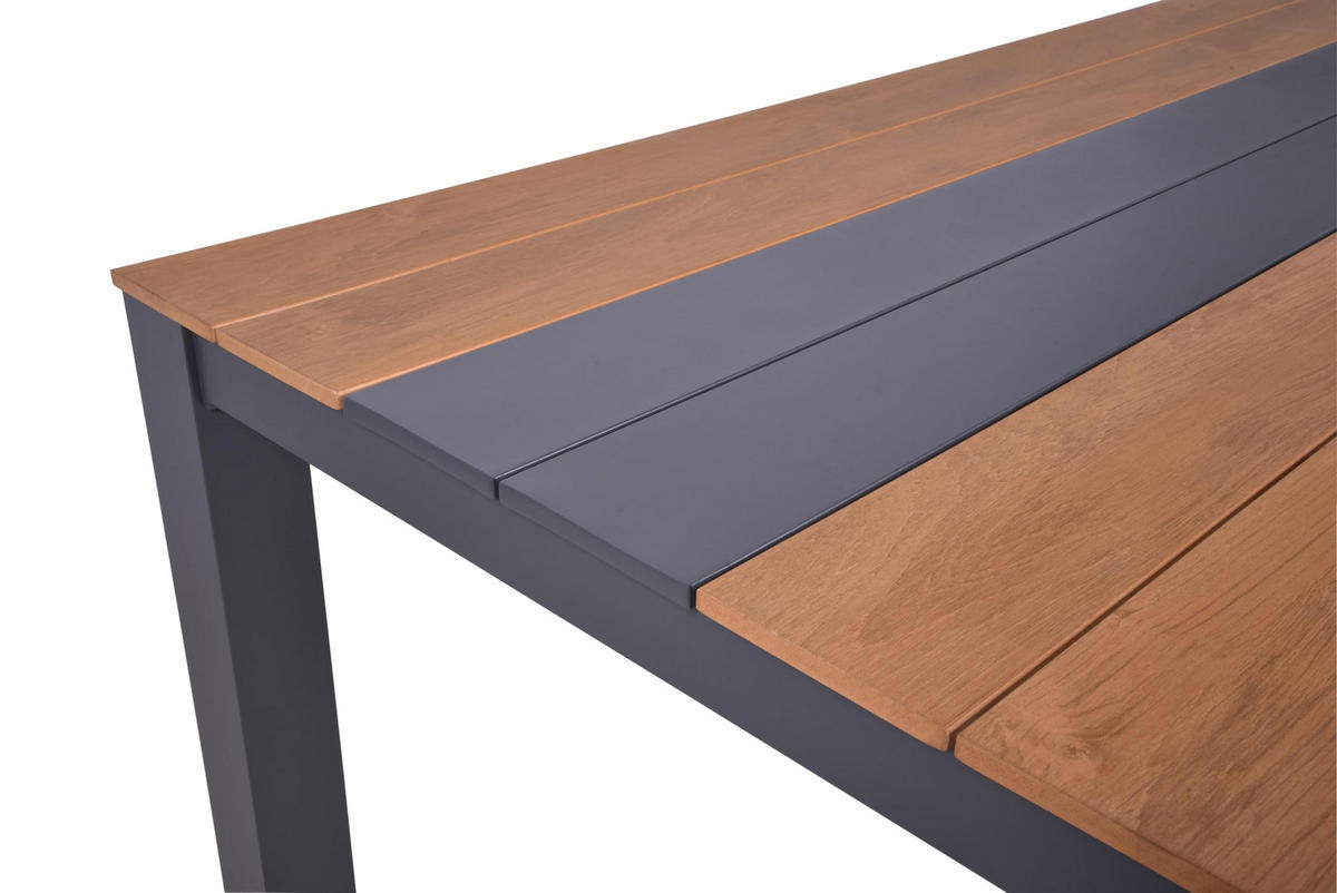 GARTENTISCH Katja Terrassentisch - Braun, Kunststoff (200/100/75cm) - DELUKE