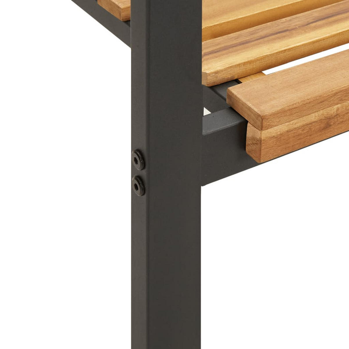 GARTENSTÜHLE Stapelbare 2er Set Massivholz Akazie Und Metall - Braun, Holz (56/87/54.5cm) - vidaXL