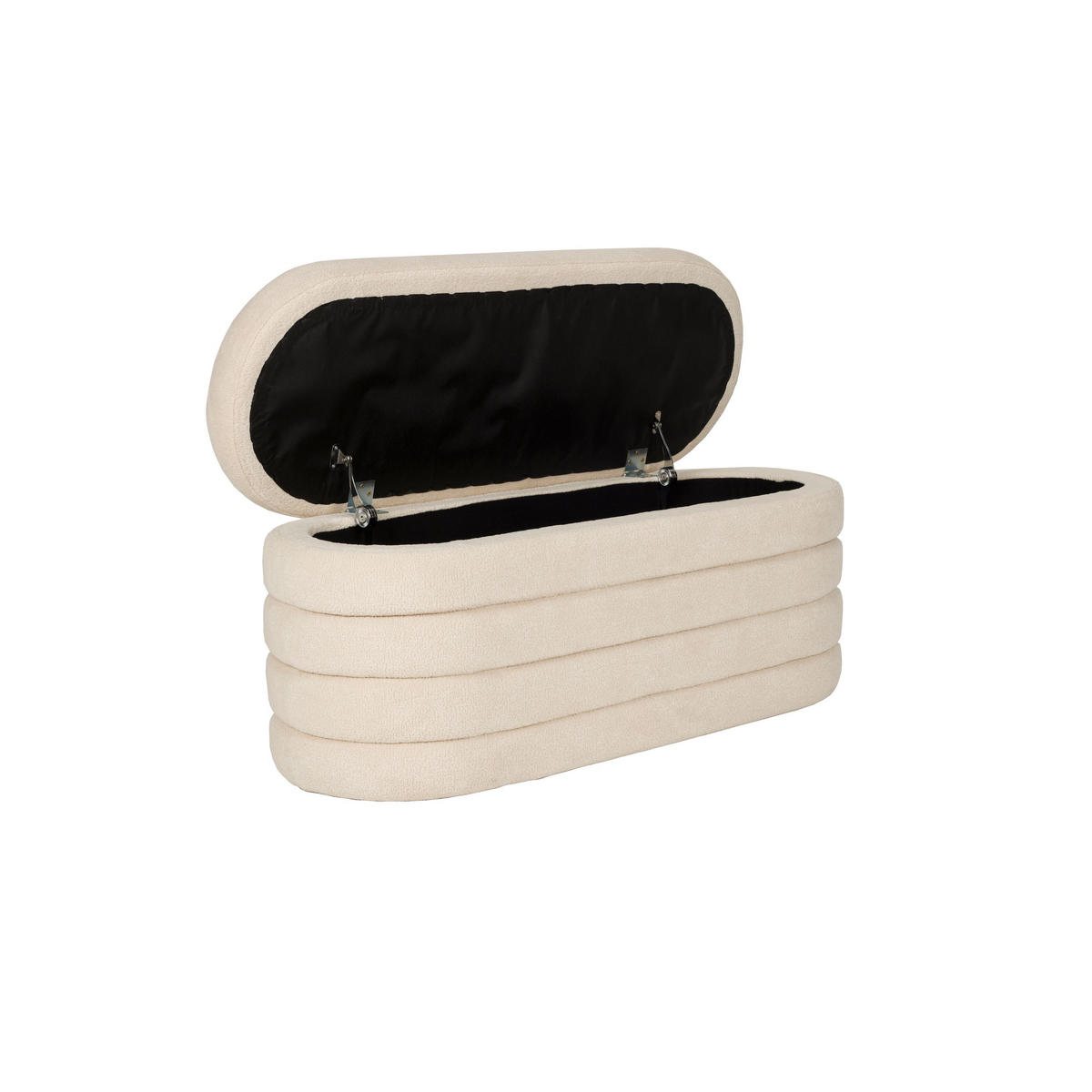 SITZBANK Zuma met Stauraum 114 cm Weiß/ Beige - Beige, Kunststoff (43/47/114cm) - Housecraft Living