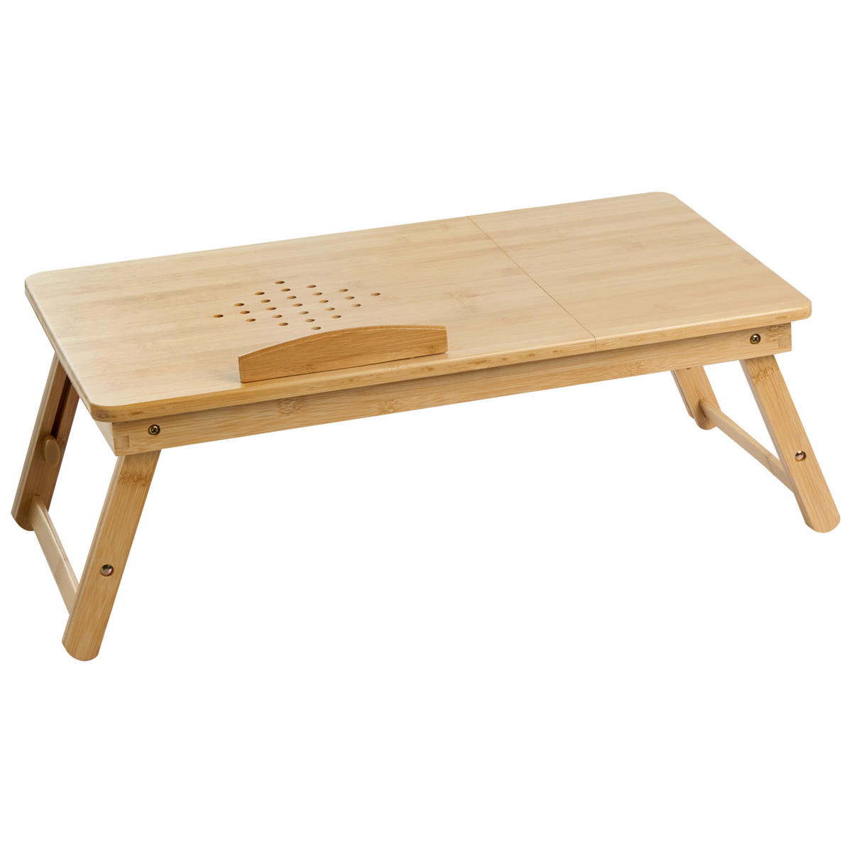 PLIABIL masă pentru laptop maro deschis 57/35 cm Orge - maro/maro deschis, lemn (35/57/21cm) - Beliani