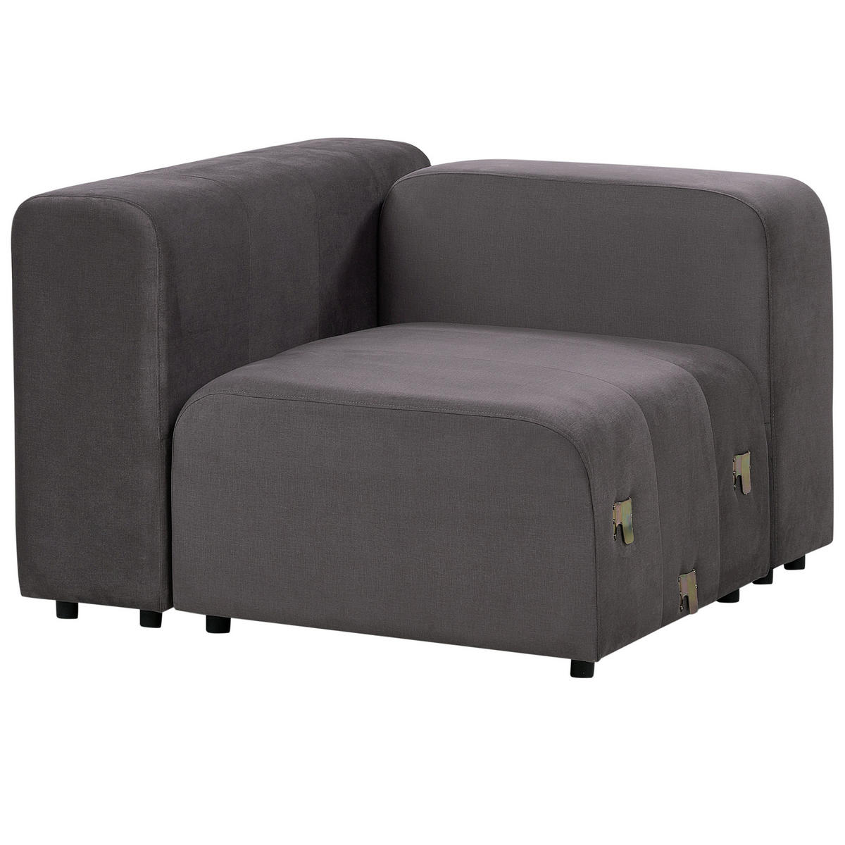 2-SITZER-SOFA Samtstoff dunkelgrau Falsterbo - Dunkelgrau, Textil (204/70/105cm) - Beliani