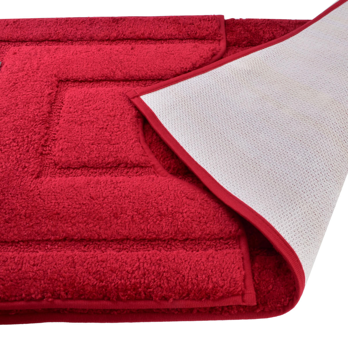 BADTEPPICH Zac Rot 80/50/2 cm Textilien - Rot, Textil (50/80cm) - Mondex
