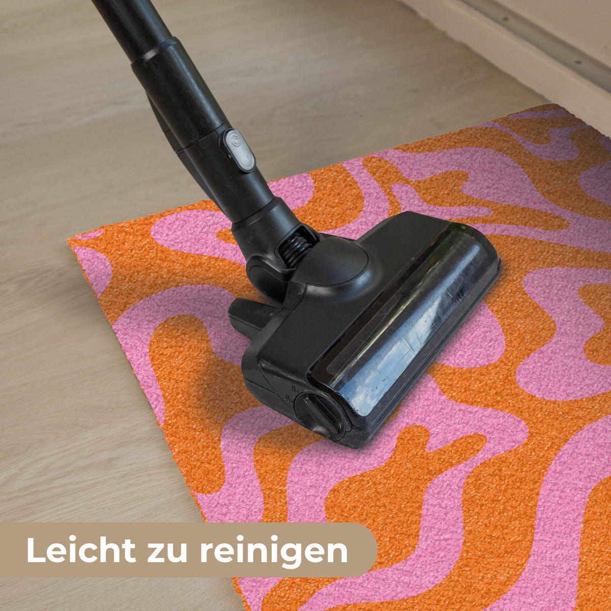 ROHOŽKA Vzor - růžová - oranžová - abstraktní - moderní 90x60 cm - růžová, plast/umělá hmota (90/0.4cm) - MuchoWow