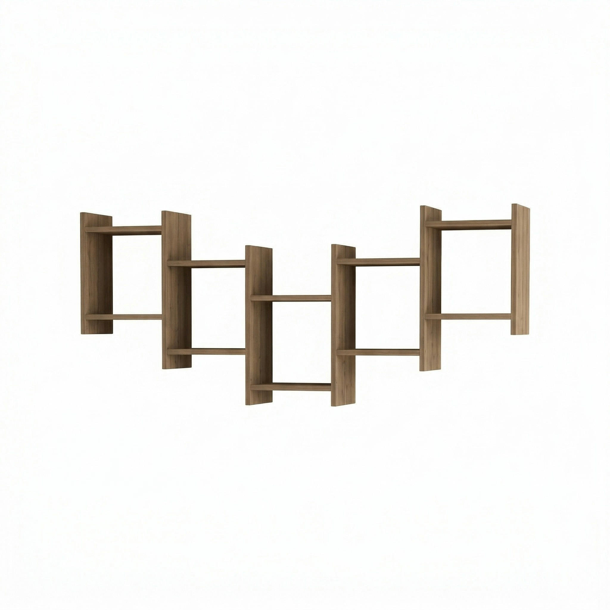Decortie Wandregal Walnuss 151x64x20 cm