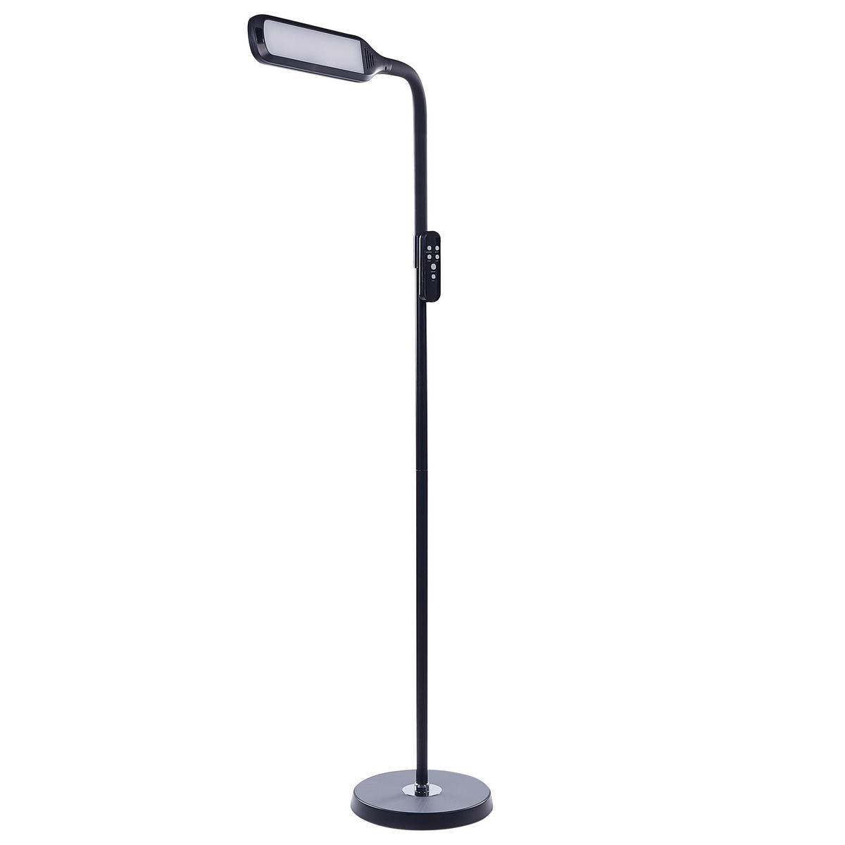STEHLAMPE Aries 27/40/160 cm - Schwarz, Kunststoff (27/27/160cm) - Beliani