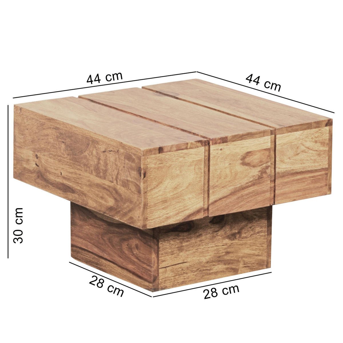 BEISTELLTISCH GALLIOPE Akazie - Akaziefarben, Holz (44/44/30cm) - tinkaro