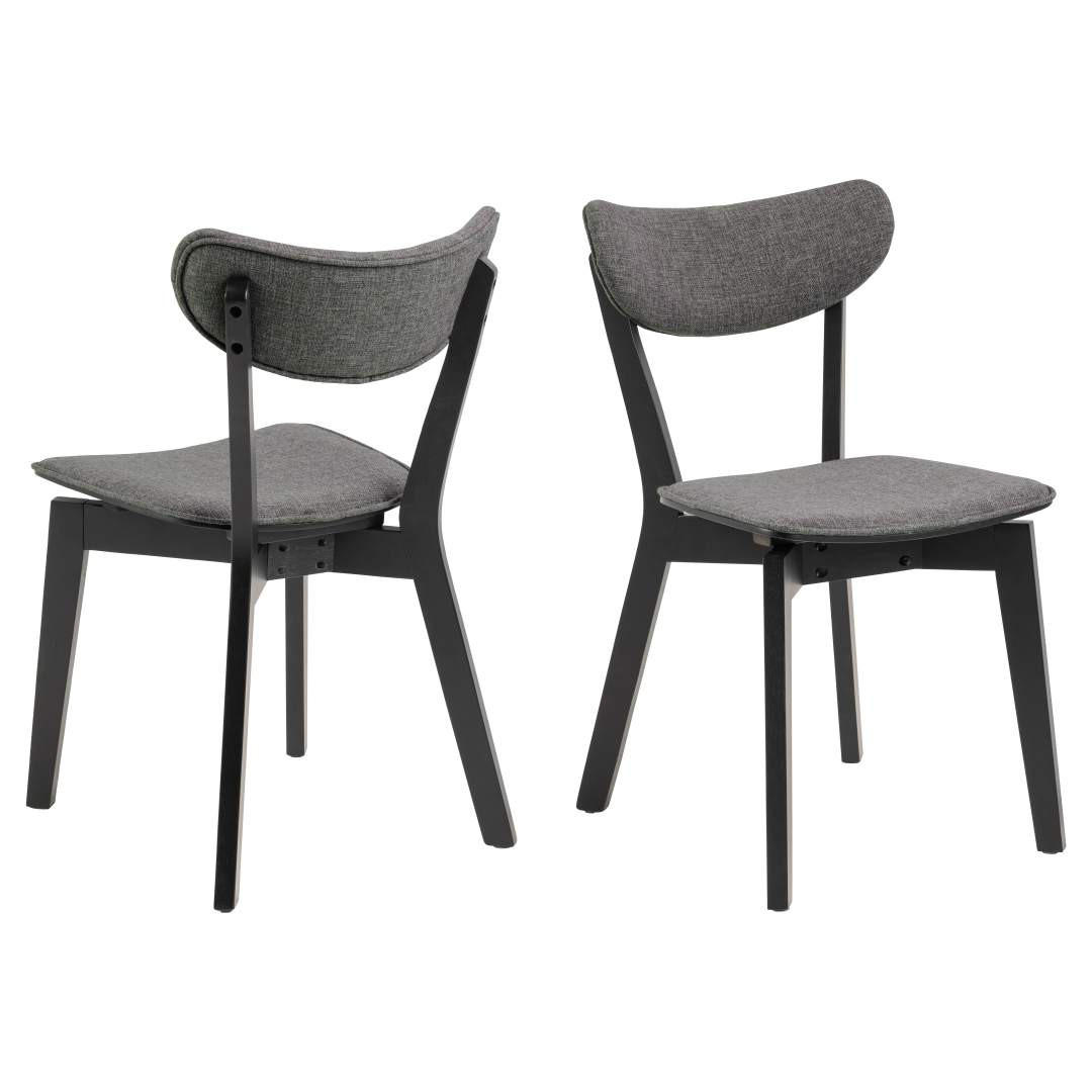 ESSZIMMERSTUHL, Roxby, Stühle Grau, Stoff, 45 x 55 x 80 cm, 2-teilig - Grau, Textil (45/80/55cm) - ebuy24