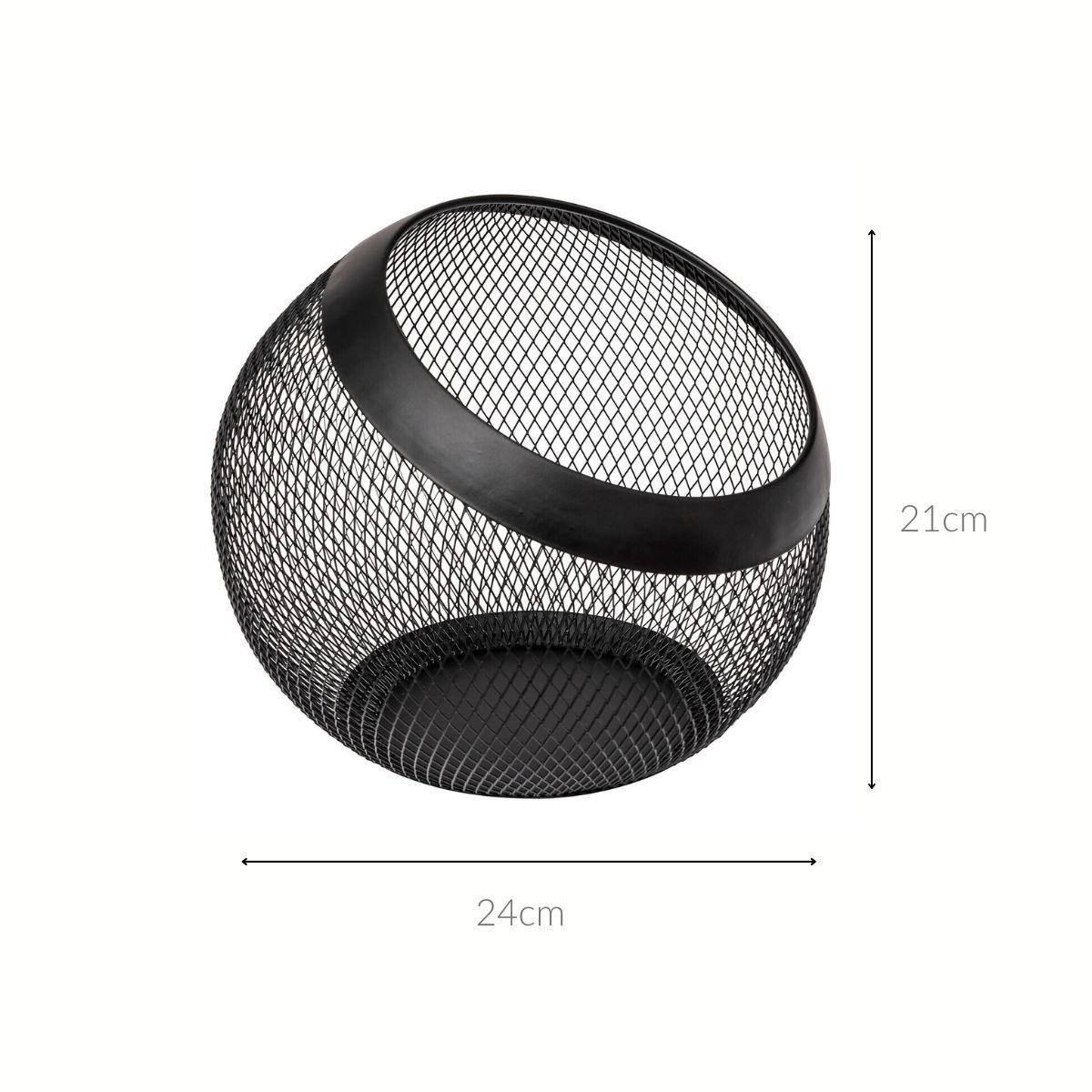 KAFFEEKAPSELBEHÄLTER Mayaj rund - Schwarz, Metall (24/21/24cm) - 5five Simply Smart