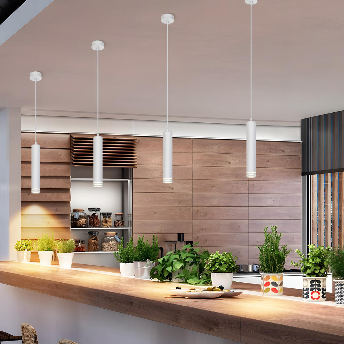 PENDELLEUCHTE Elowen 155/30/6 cm - Weiß, Metall (155/30/6cm) - ZMH