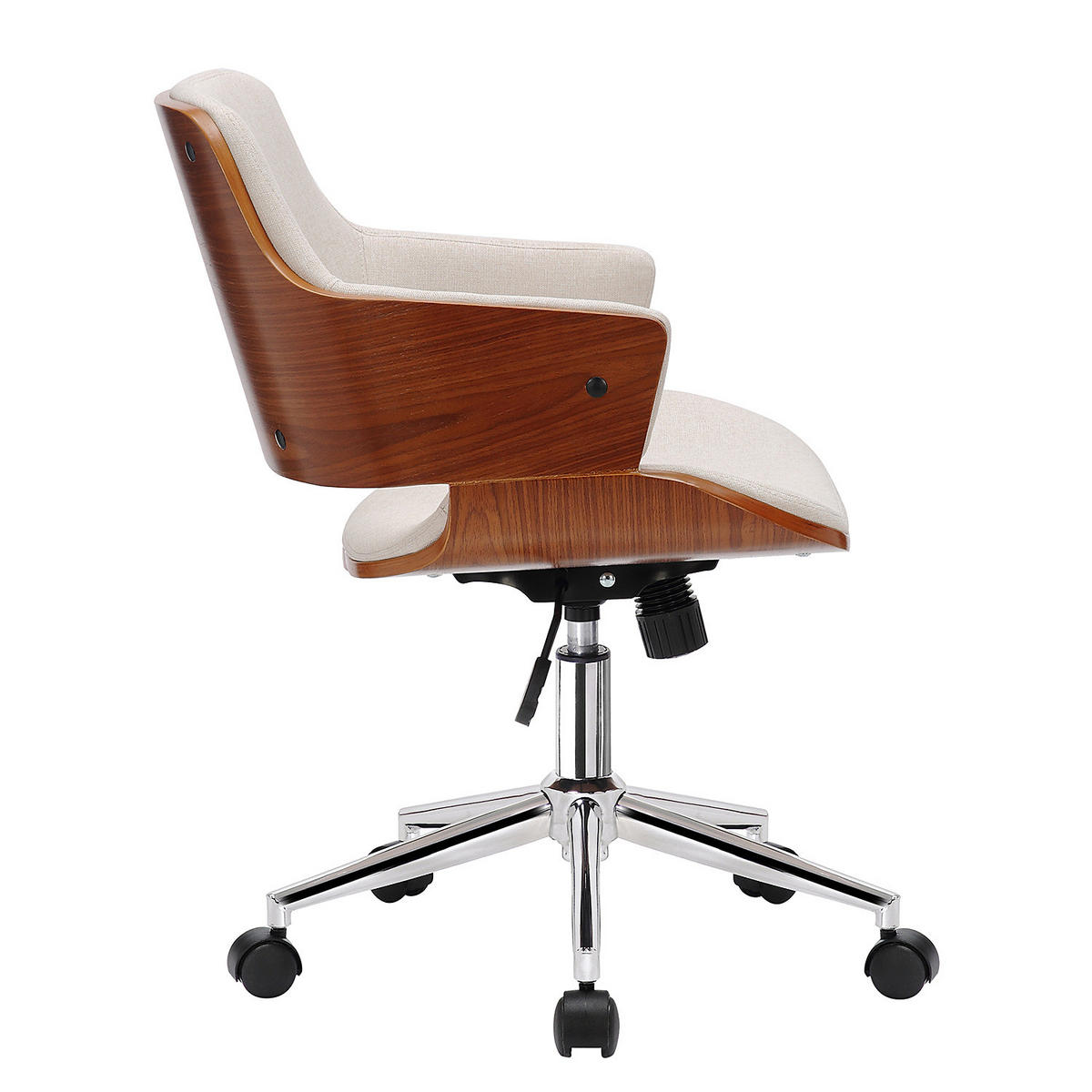 BÜRODREHSTUHL - Beige, Holzwerkstoff/Textil (54/82/60cm) - home24
