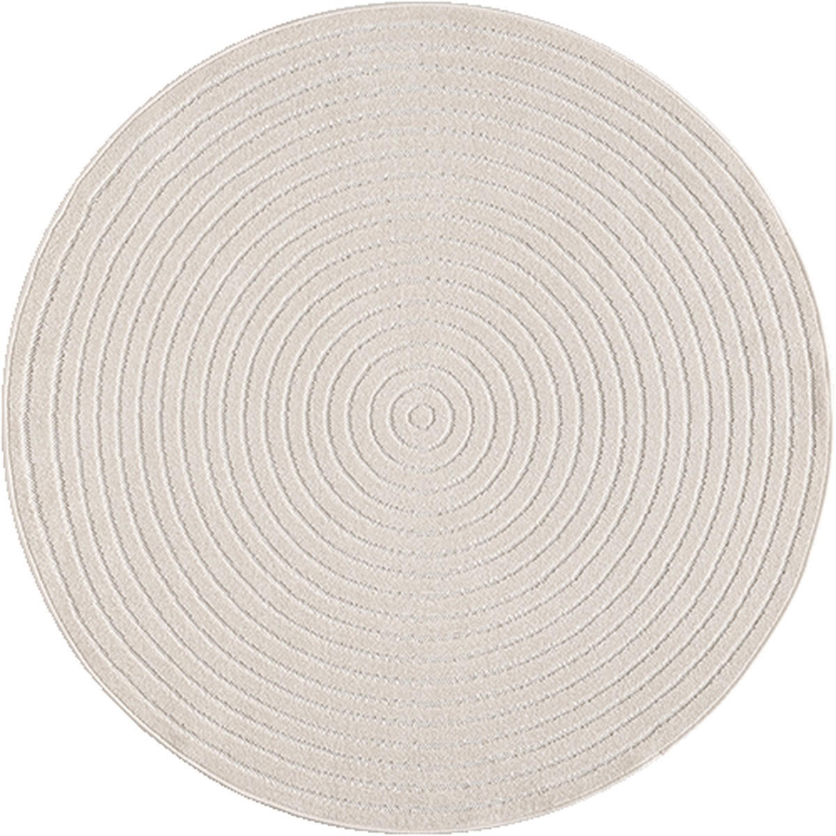 TEPPICH Outdoor Abstrakt MEZEN Polypropylen Beige 160 x 160 cm - Beige, Textil (160/160cm) - KADIMA DESIGN