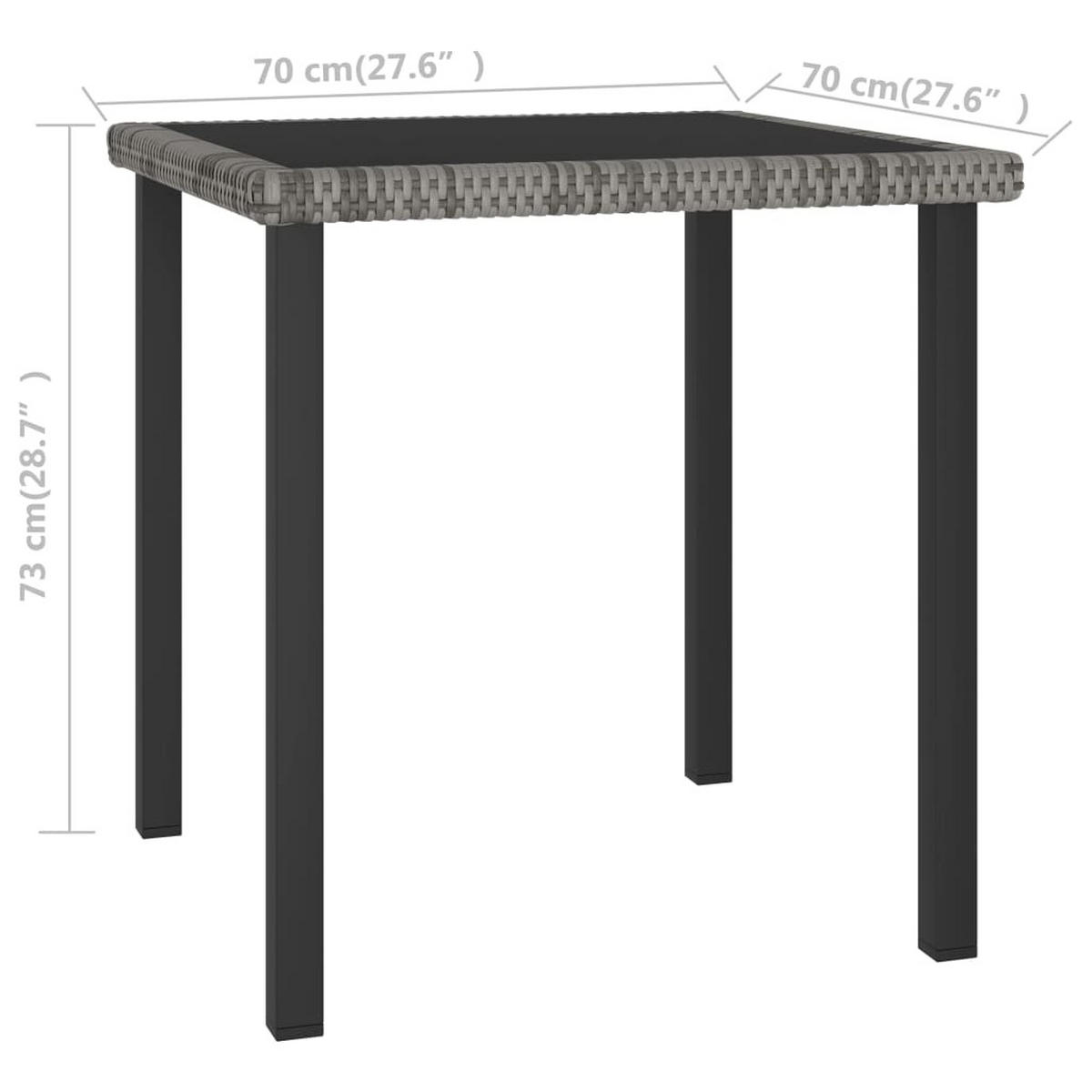 GARTENTISCH Tischfried 70/73/70 cm - Grau, Naturmaterialien (70/70/73cm) - ZMH