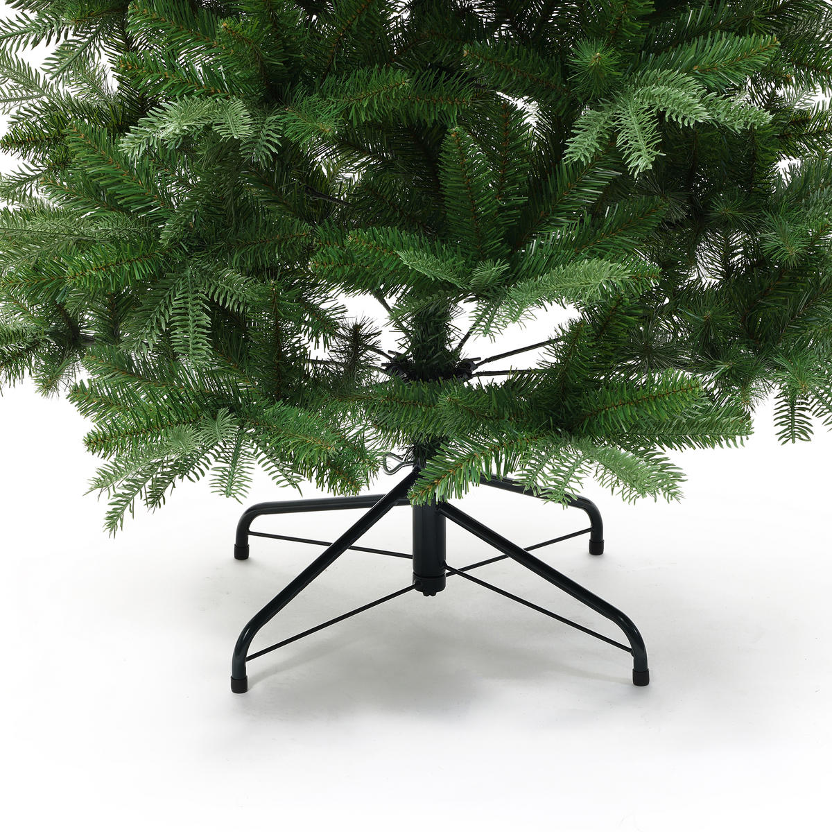 KÜNSTLICHER Weihnachtsbaum 180 cm, Naturgrün mit Metallständer - Grün, Kunststoff (180cm) - Hometopia