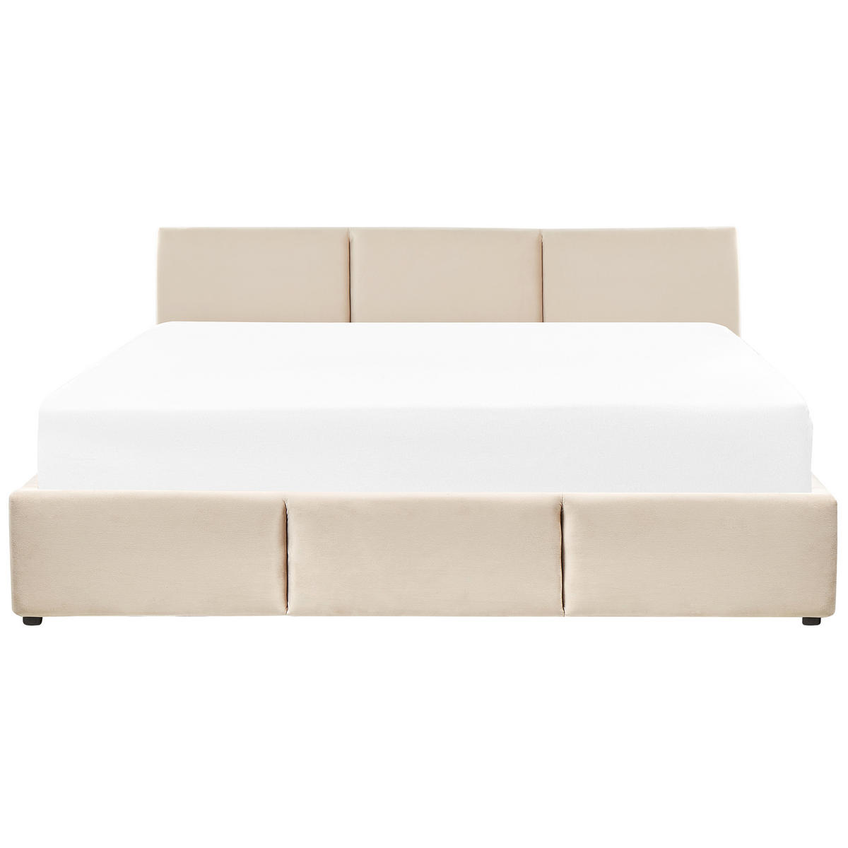 POLSTERBETT 180/200cm Helles Beige Bousse - Beige, Textil (180/200cm) - Beliani