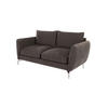2-SITZER-SOFA Elou Braun - Khaki Microfaser - Chromfarben/Dunkelbraun, Holz/Textil (172/87/92cm) - S-Style Möbel