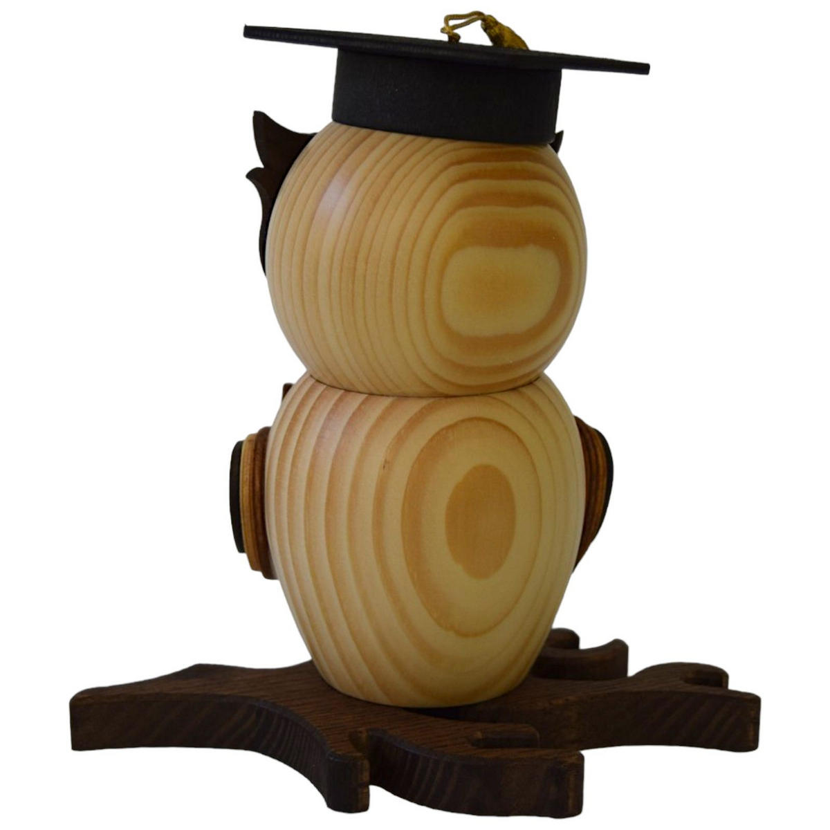 RÄUCHERFIGUR Eule Bachelor 15 cm - Multicolor, Holz (10/15/10cm)