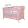 REISEBETT Noemi 2 Ebenen pink Wickelauflage, Spielbogen, Tragetasche, Räder - Pink, Kunststoff (69/127cm) - Lorelli