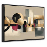 LEINWAND Bilder mit Rahmen - Abstrakt - Formen - Beige - Texturen - 40x30 - Beige, Textil (40/30cm) - MuchoWow