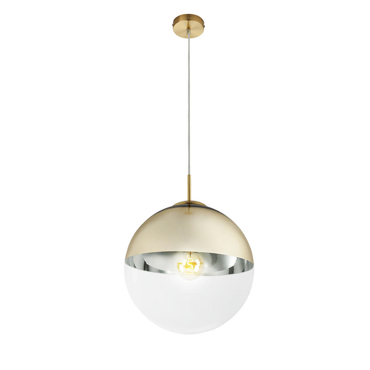 HÄNGELEUCHTE Metall Glas Gold Klar - Goldfarben, Glas (30/30/120cm) - Globo Lighting