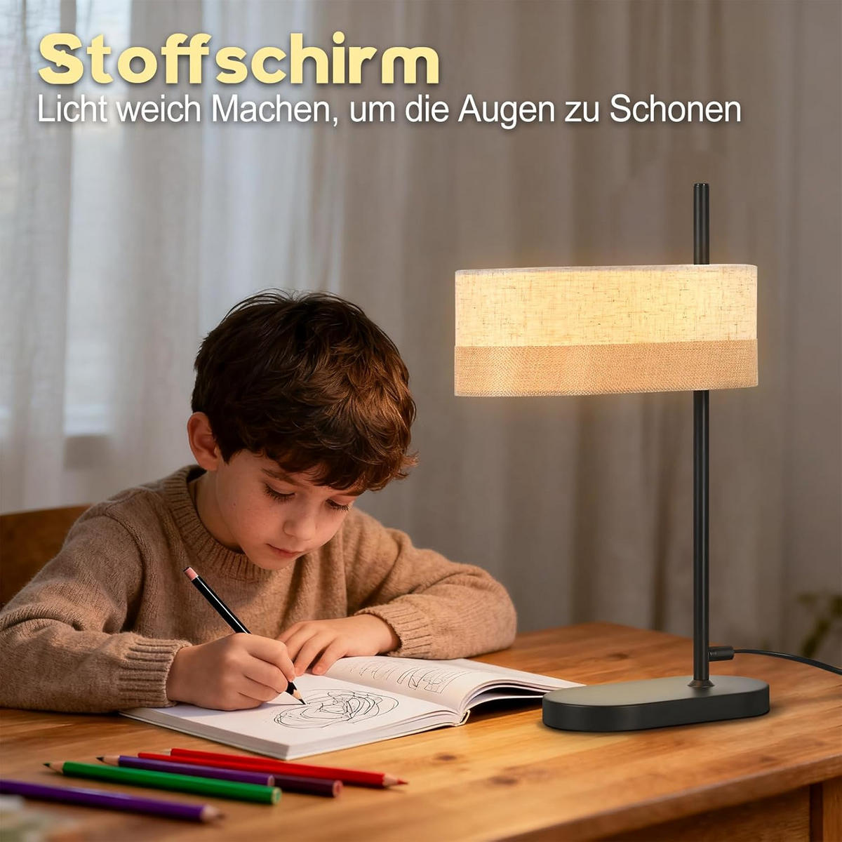 TISCHLEUCHTE BRAUNSCHWEIG Ⅲ 28/21/45 cm - Schwarz, Metall (28/21/45cm) - Nettlife