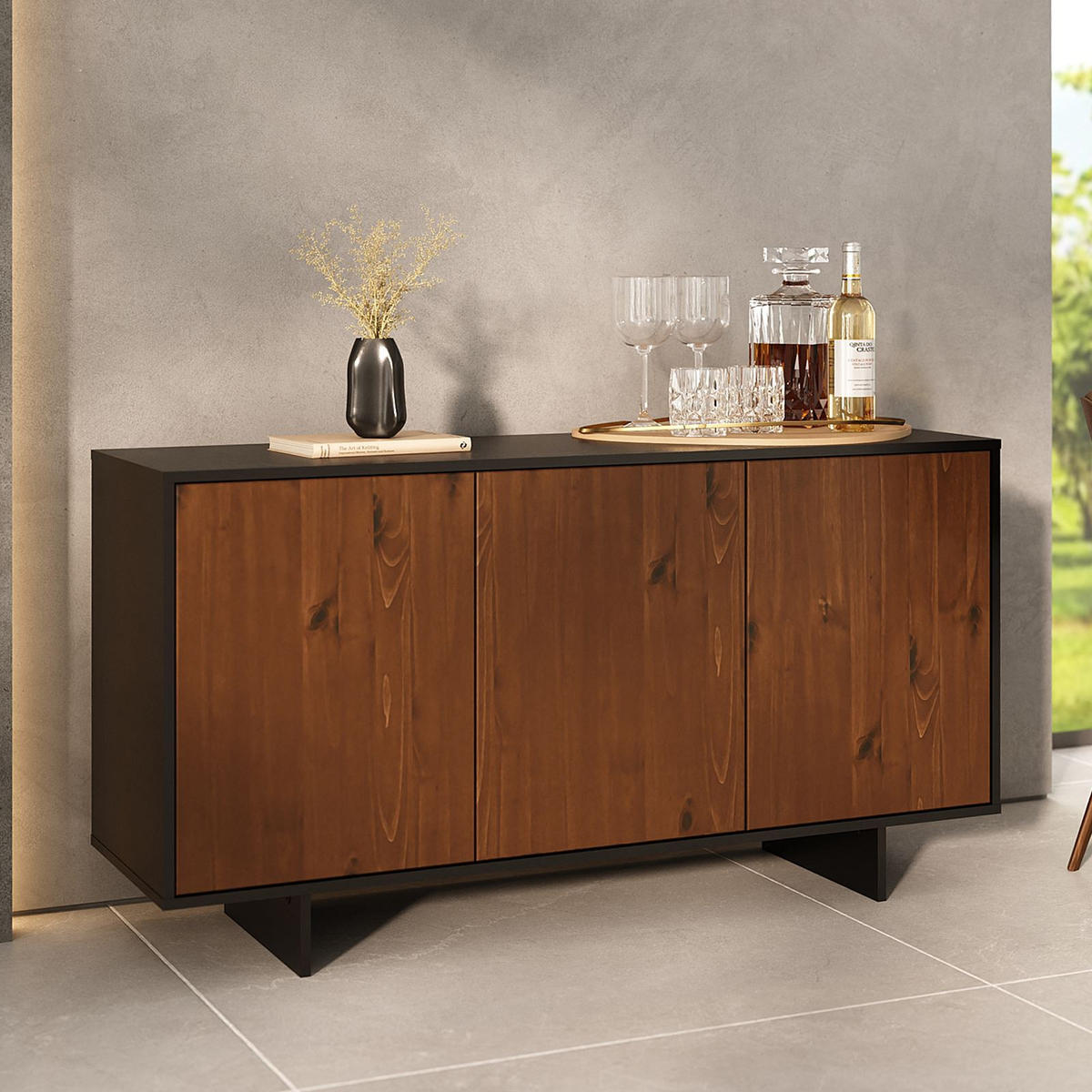 SIDEBOARD ARTO Kastanie - Kastanienfarben, Holz (137/71/41cm) - IDIMEX