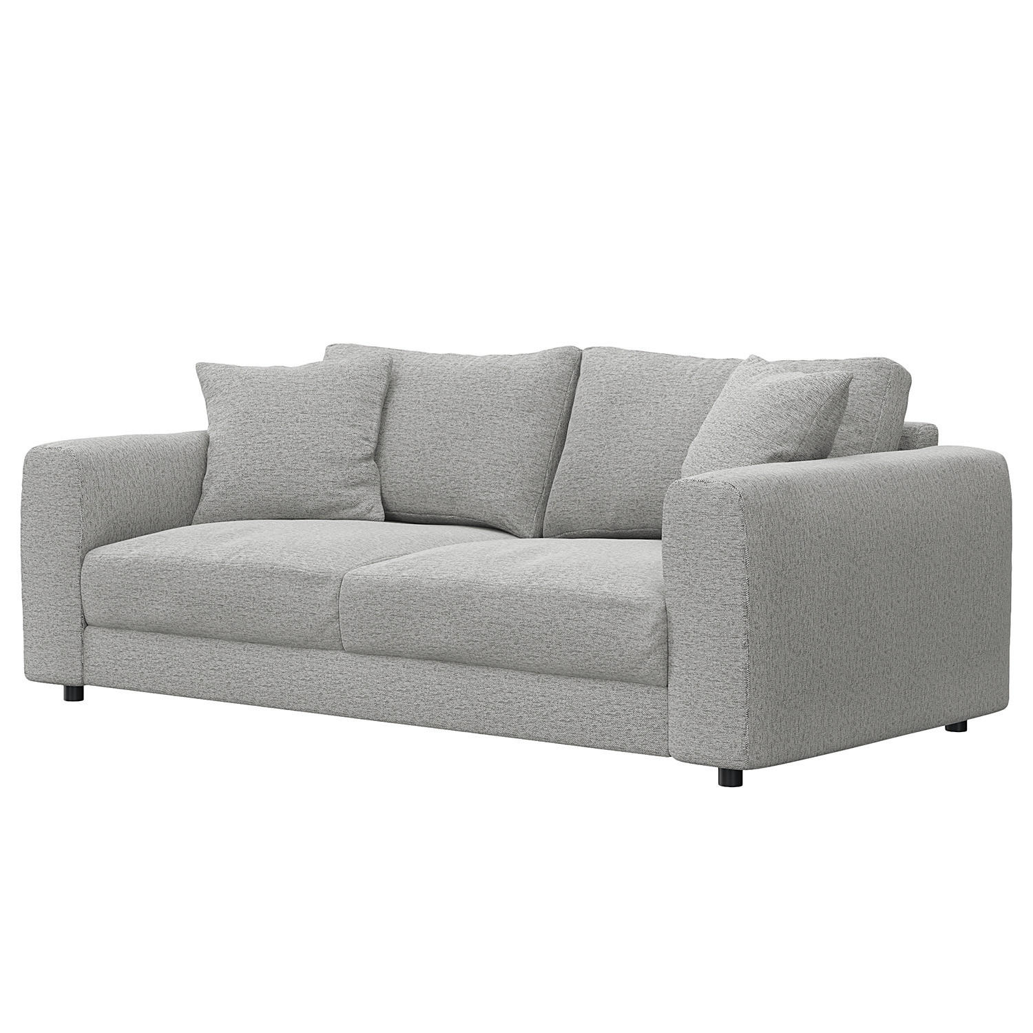 2,5-SITZER SOFA - Schwarz/Hellblau, Holz/Kunststoff (182/79/106cm) - home24