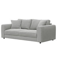 2,5-SITZER SOFA - Schwarz/Hellblau, Holz/Kunststoff (182/79/106cm) - home24